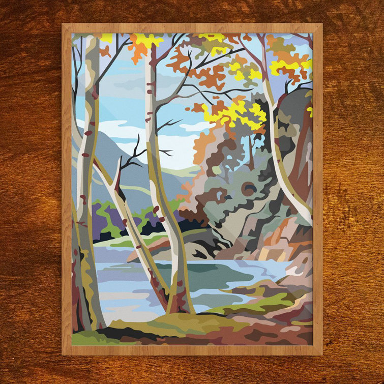 Millwood Pines Paint By Number Autumn Scene Finished Print Not A